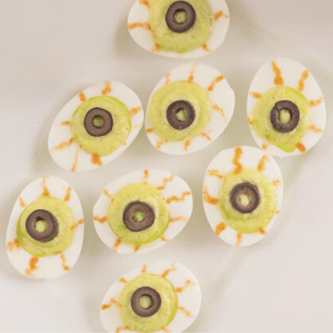 Lizard Eyes | Avocado Deviled Eggs